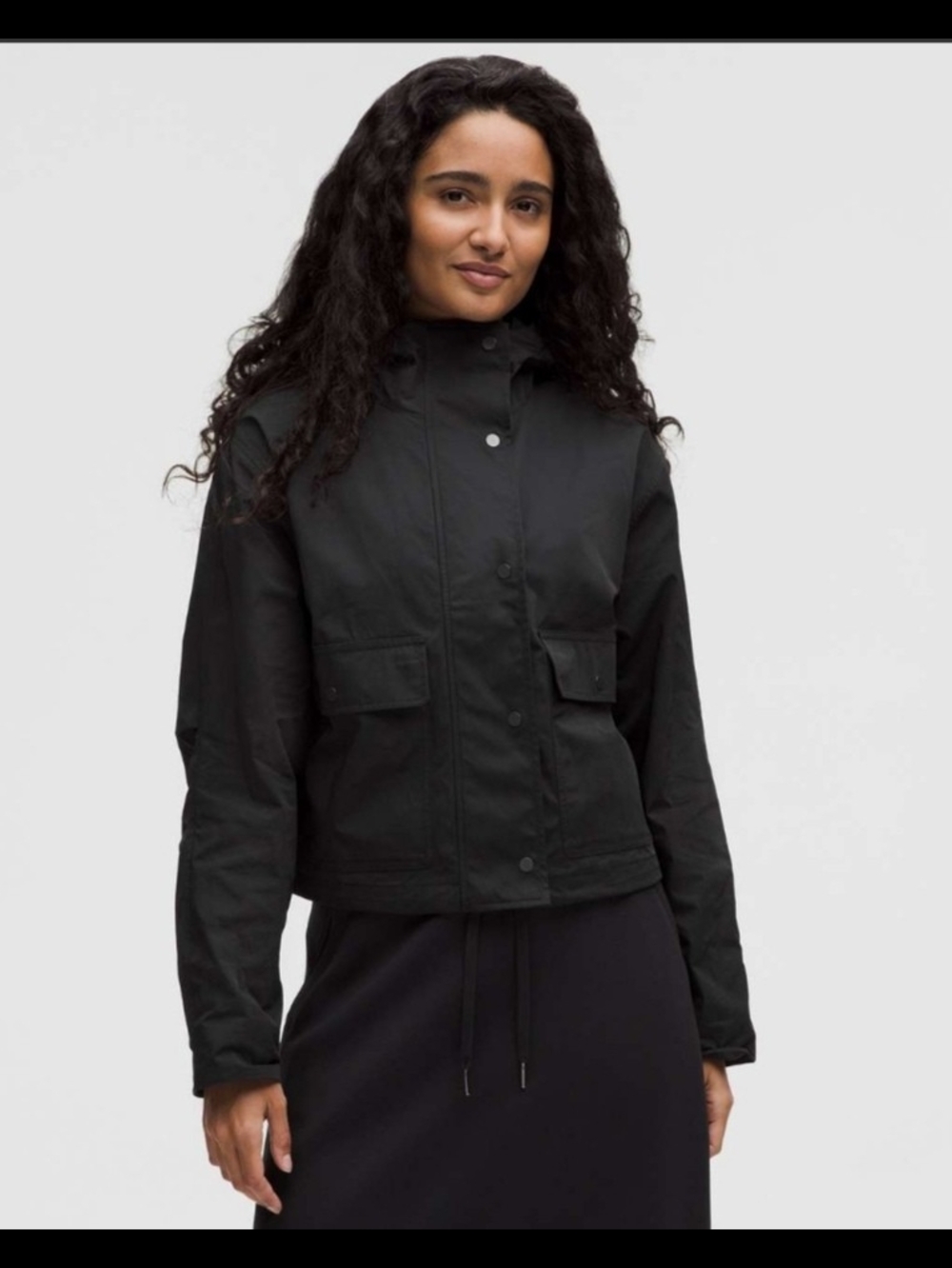 Lululemon Cropped Utility Windbreaker Black size XS ptp 21"
